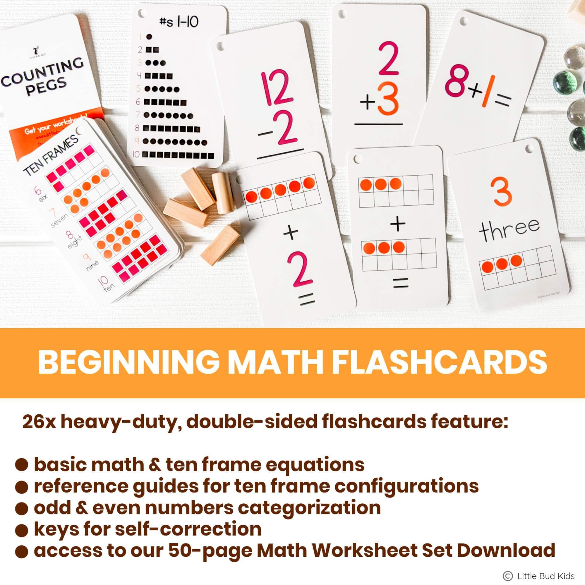 LITTLE BUD KIDS movable number pieces boost hands-on number sense.