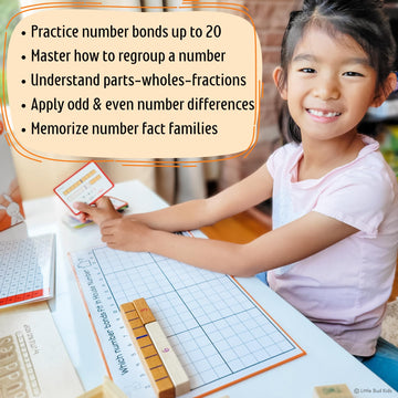 LITTLE BUD KIDS Number Buddies child using board for counting