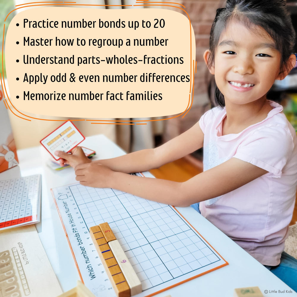LITTLE BUD KIDS Number Buddies child using board for counting
