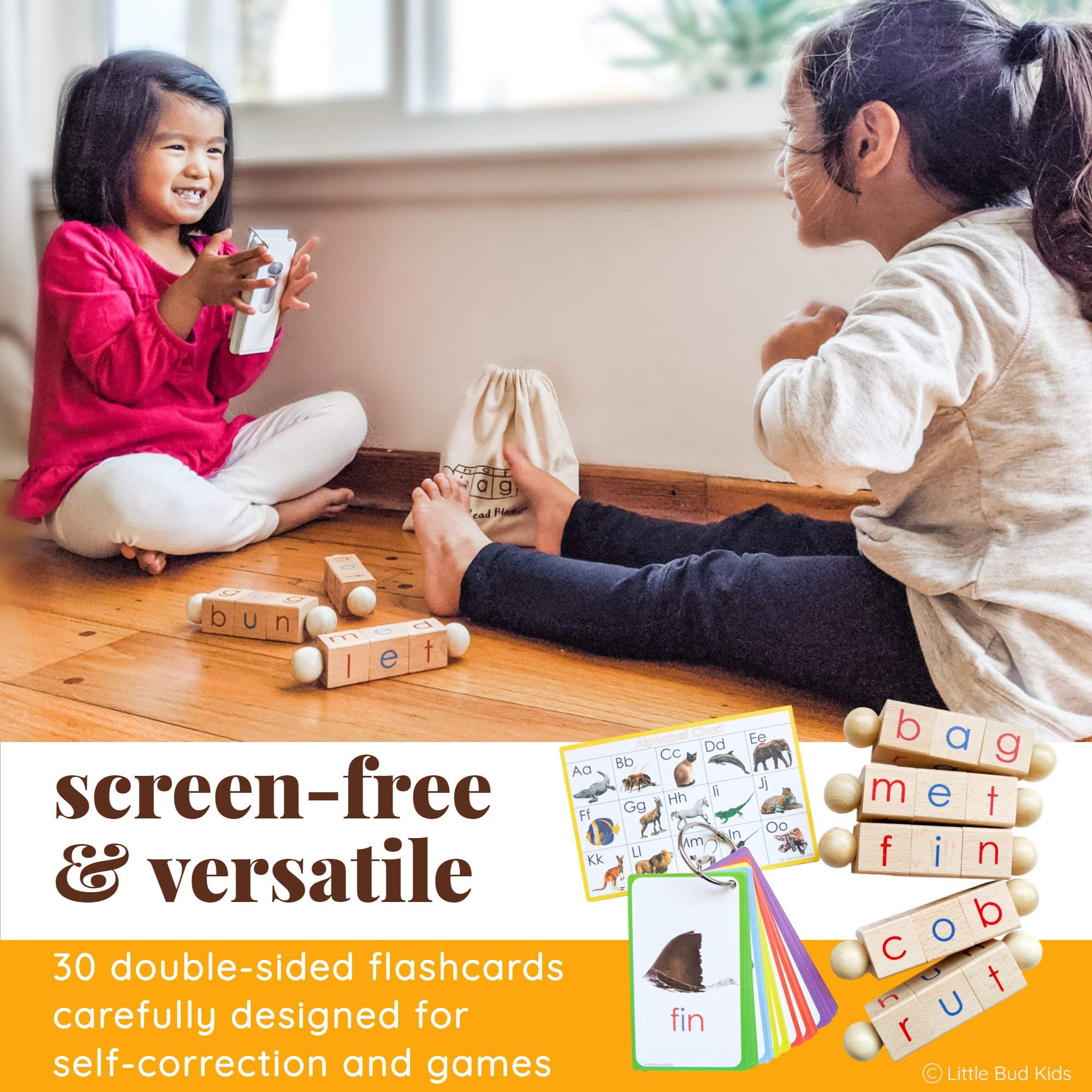 LITTLE BUD KIDS Travel pack with tote bag for on-the-go literacy.