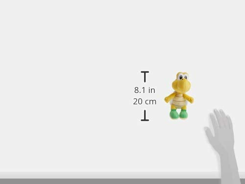 Little Buddy Koopa Troopa plush in hand, showcasing compact size