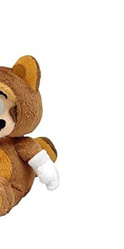 Little Buddy Tanooki Mario plush, back view, officially licensed character collectible.