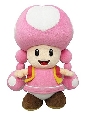 Little Buddy Toadette plush side view, perfect for cozy play and on-the-go adventures