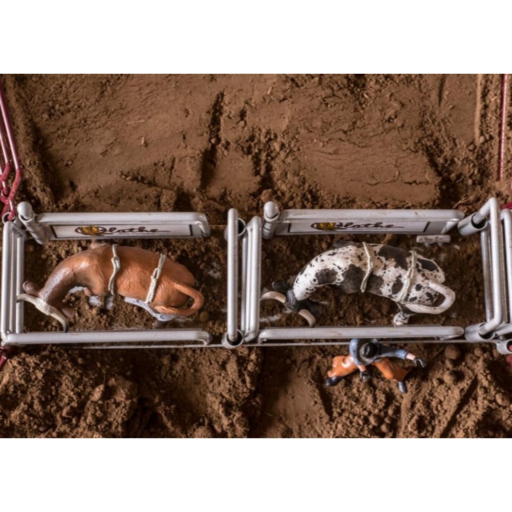 Little Buster Bucking Bulls action shot captures energetic motion for eye catching shelves