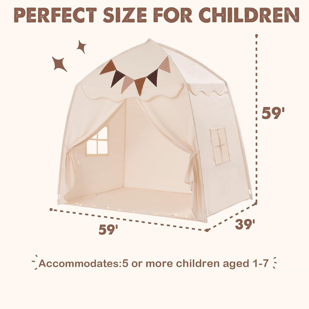 Little Dove 59x39x59 inch tent offers roomy space for multiple children.