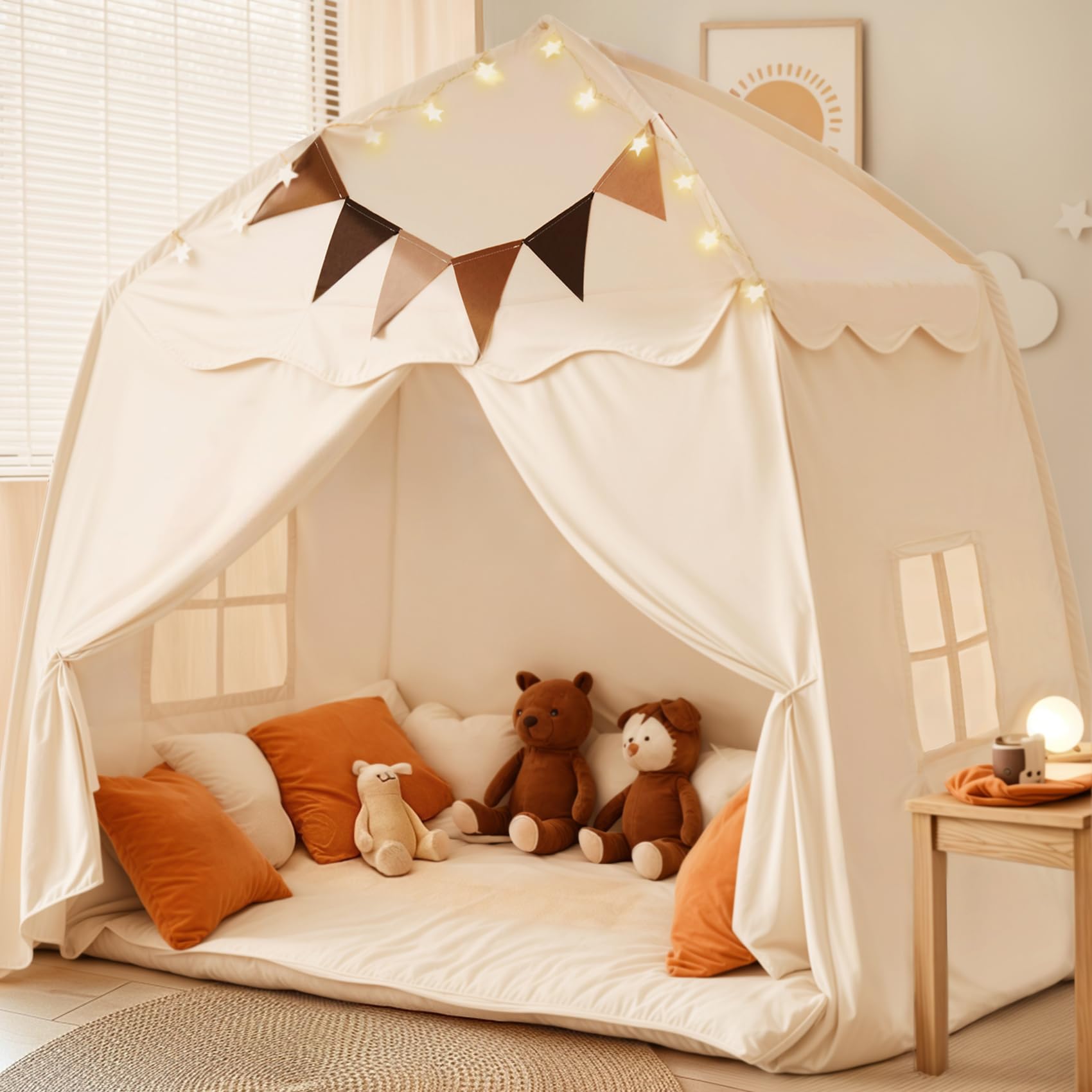 Little Dove extralarge play tent cream with a dome castle for imaginative indoor play.