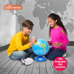 Little Experimenter globe smart pen providing real-time country facts.