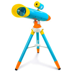 Little Experimenter projector telescope projects constellations on the wall for kid-friendly space exploration.