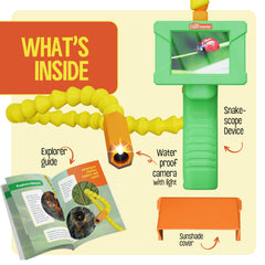 Little Experimenter Snake Scope used underwater in a pond to explore aquatic life.