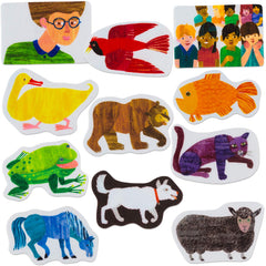 Little Folk Visuals Brown Bear felt piece 1 for interactive storytelling and classroom display.