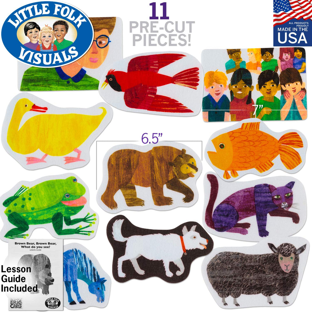 Little Folk Visuals Brown Bear felt piece 2 supports hands-on learning and group activities.