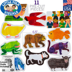 Little Folk Visuals Brown Bear felt piece 2 supports hands-on learning and group activities.
