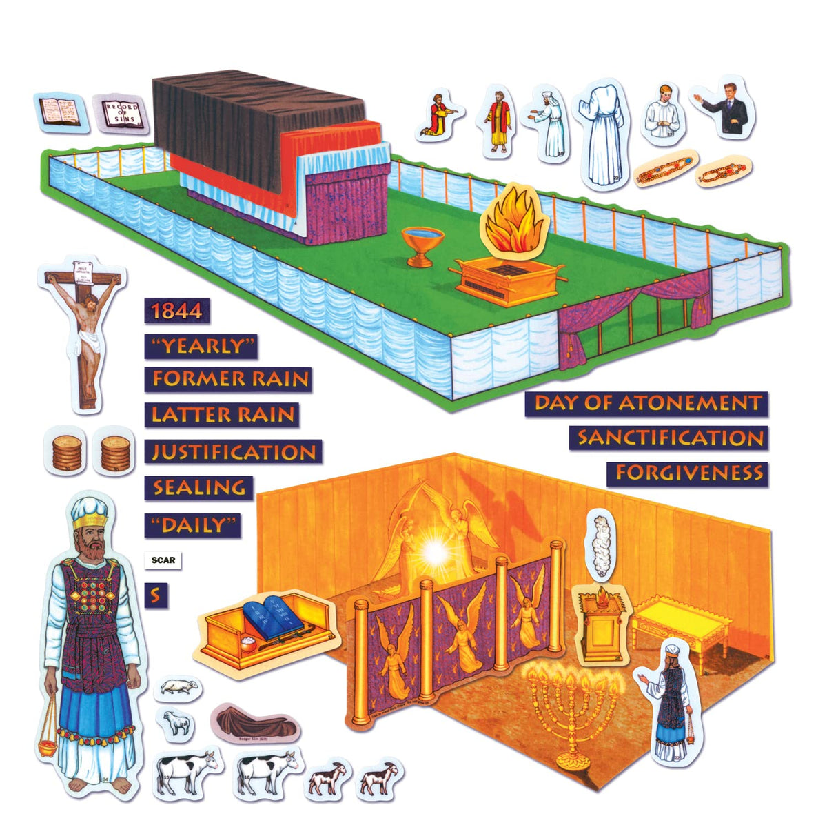 Little Folk Visuals tabernacle figures 32-piece set for classroom storytelling and hands-on learning.