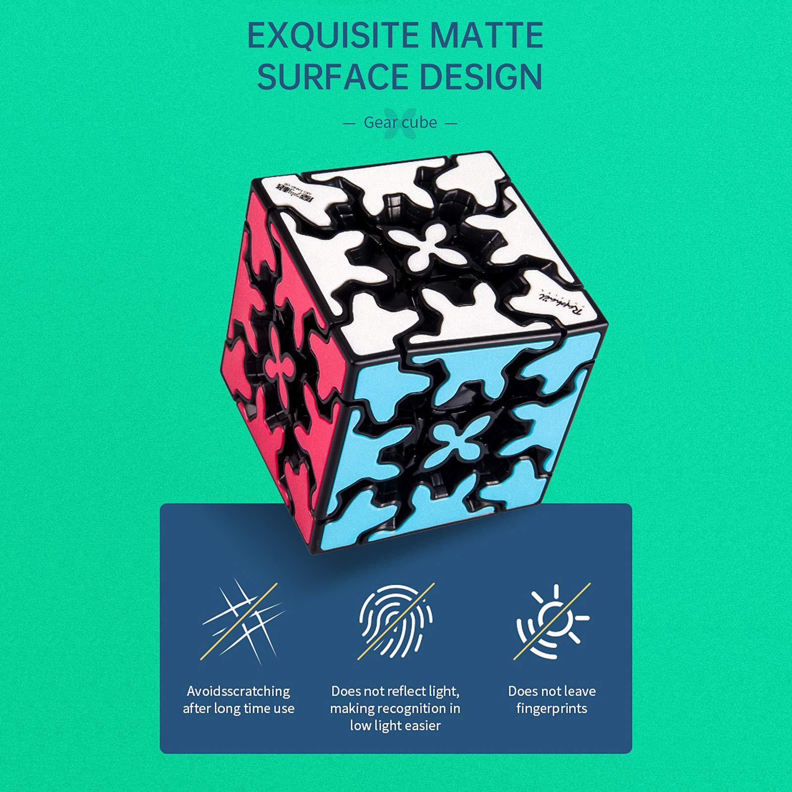 Little Golden Elephant Gear Cube 3x3x3 includes solution guide for self-guided learning.