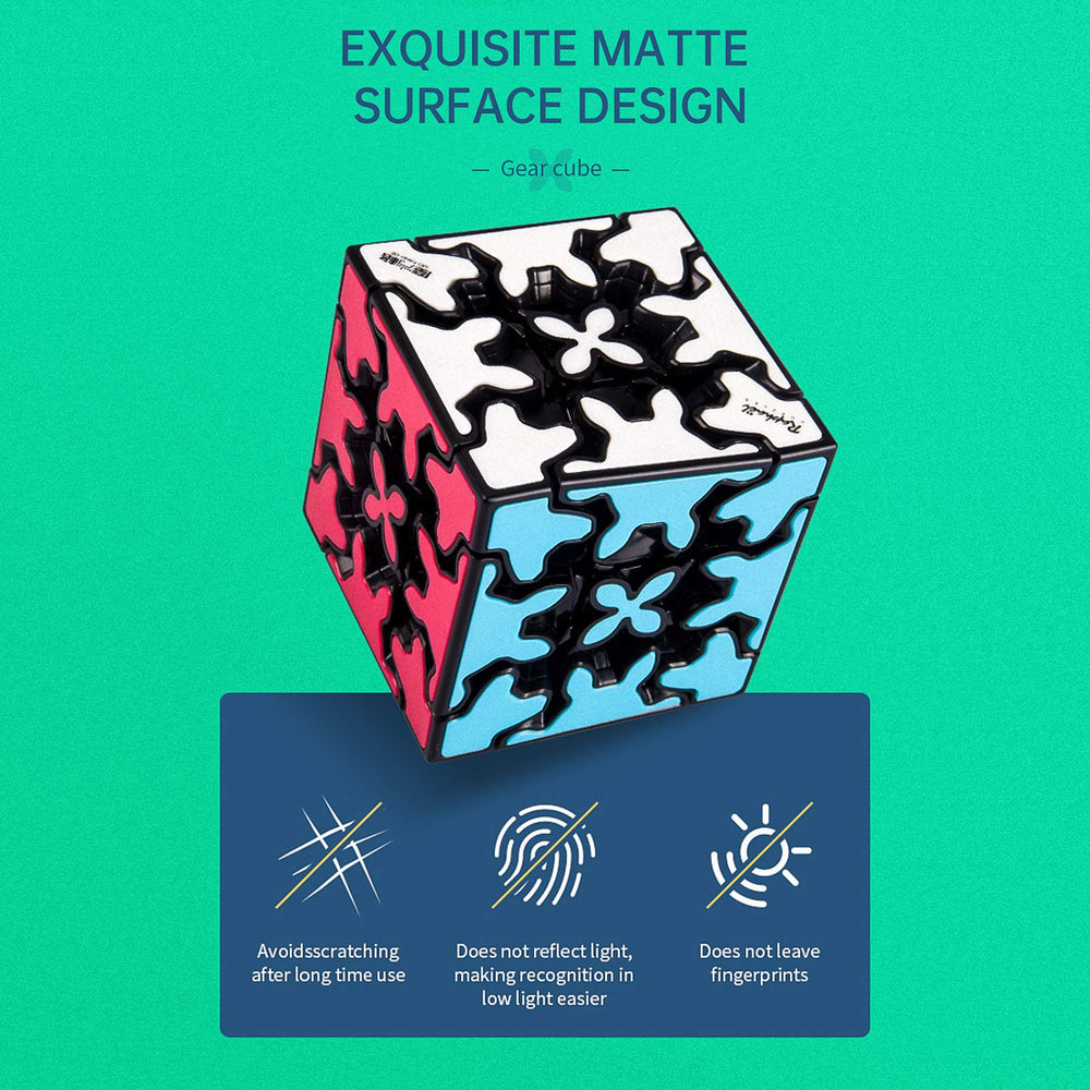 Little Golden Elephant Gear Cube 3x3x3 includes solution guide for self-guided learning.