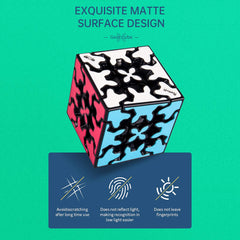 Little Golden Elephant Gear Cube 3x3x3 includes solution guide for self-guided learning.