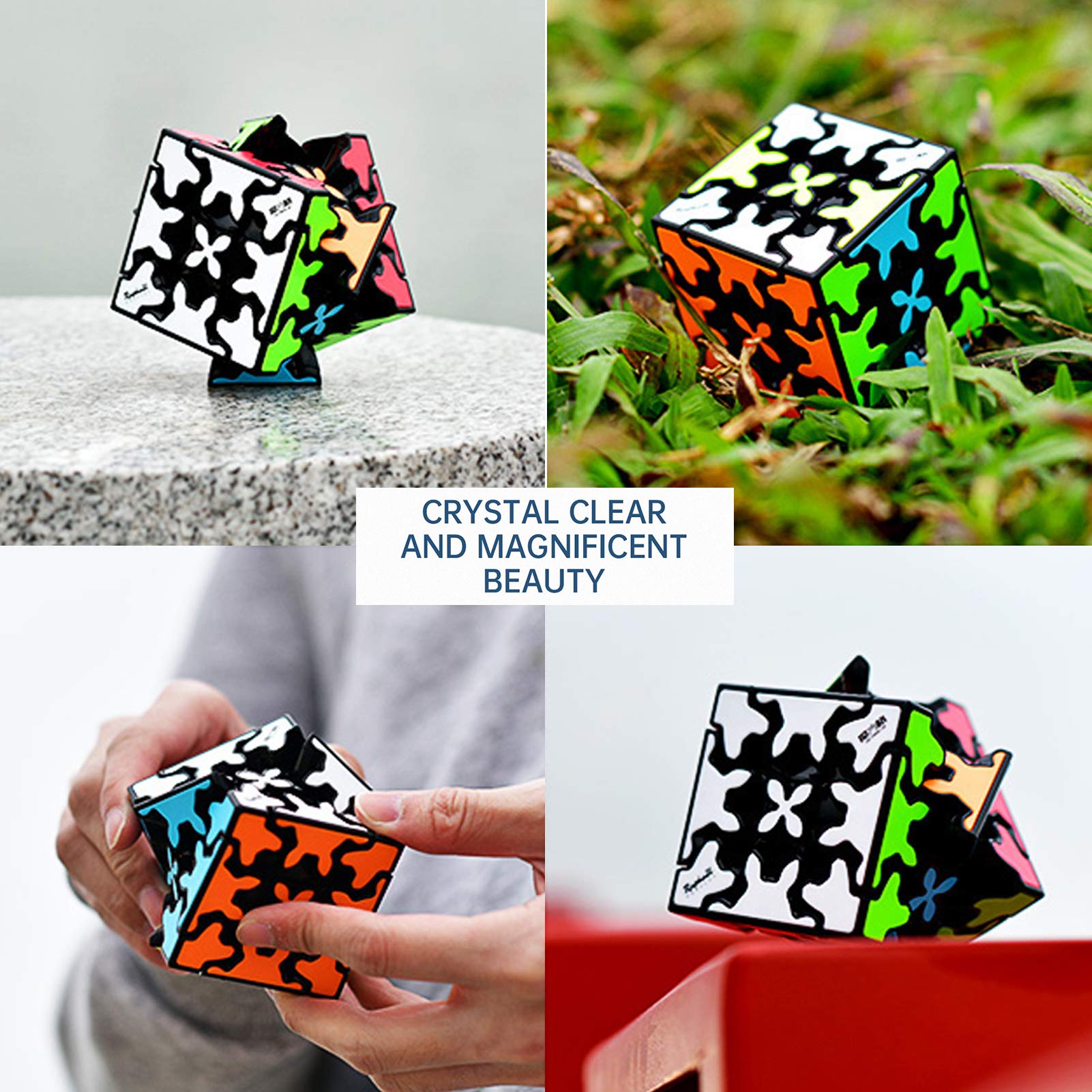 Little Golden Elephant Gear Cube 3x3x3 stickerless, durable construction for long-lasting use.