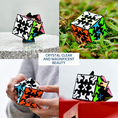 Little Golden Elephant Gear Cube 3x3x3 stickerless, durable construction for long-lasting use.