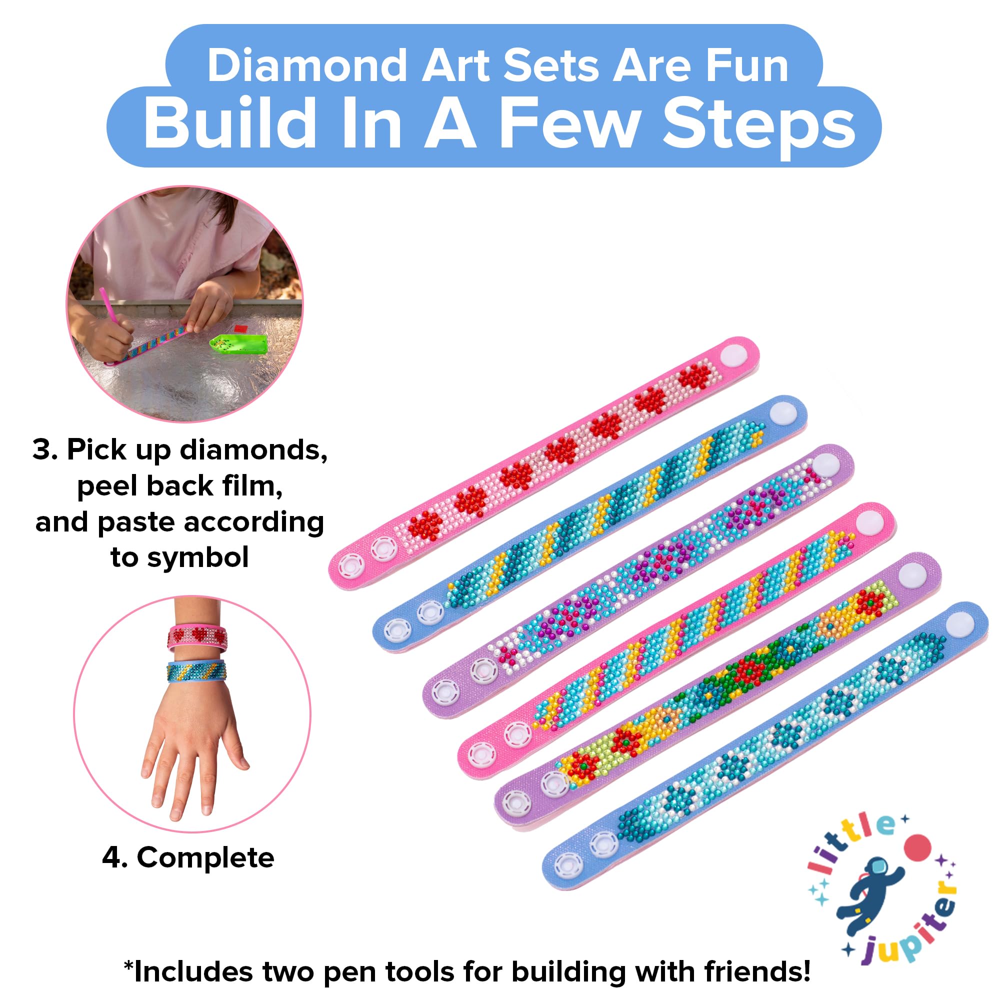 Little Jupiter Diamond Art Bracelet Kit design 04 reveals shimmering diamonds ready to shine.