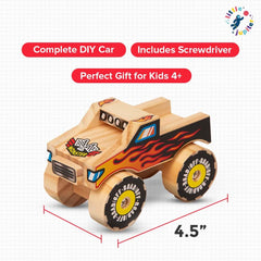 Little Jupiter monster truck wheels enable moving play and interactive fun.