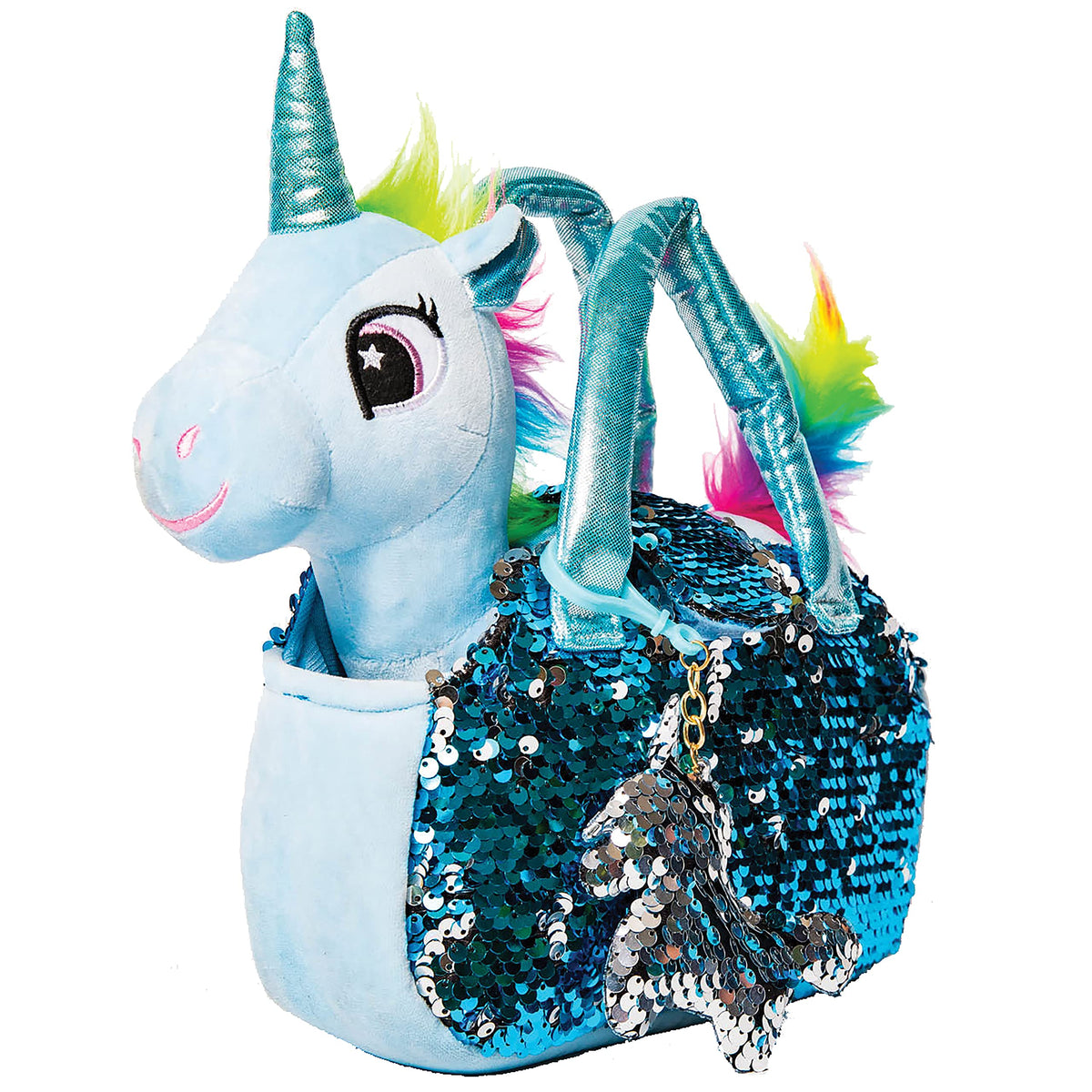 Little Jupiter 12-inch plush unicorn ready for cozy playtime and adventures.