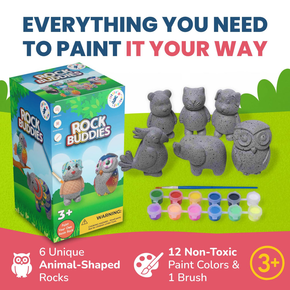 Little Jupiter Rock Buddies bear rock figure ideal for classroom crafts.