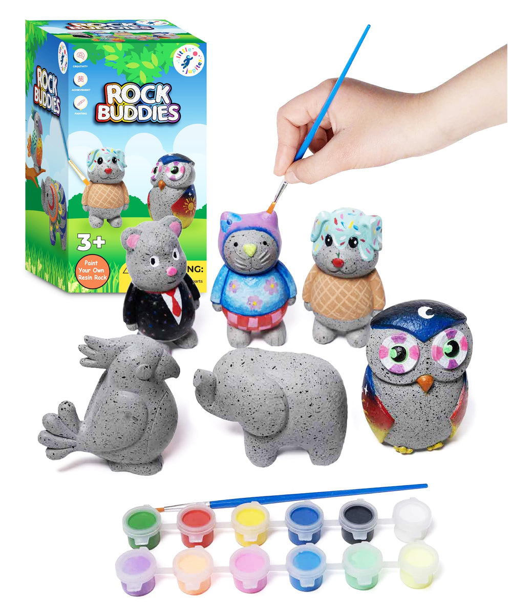 Little Jupiter Rock Buddies cat rock figure for coloring joy and imaginative play.