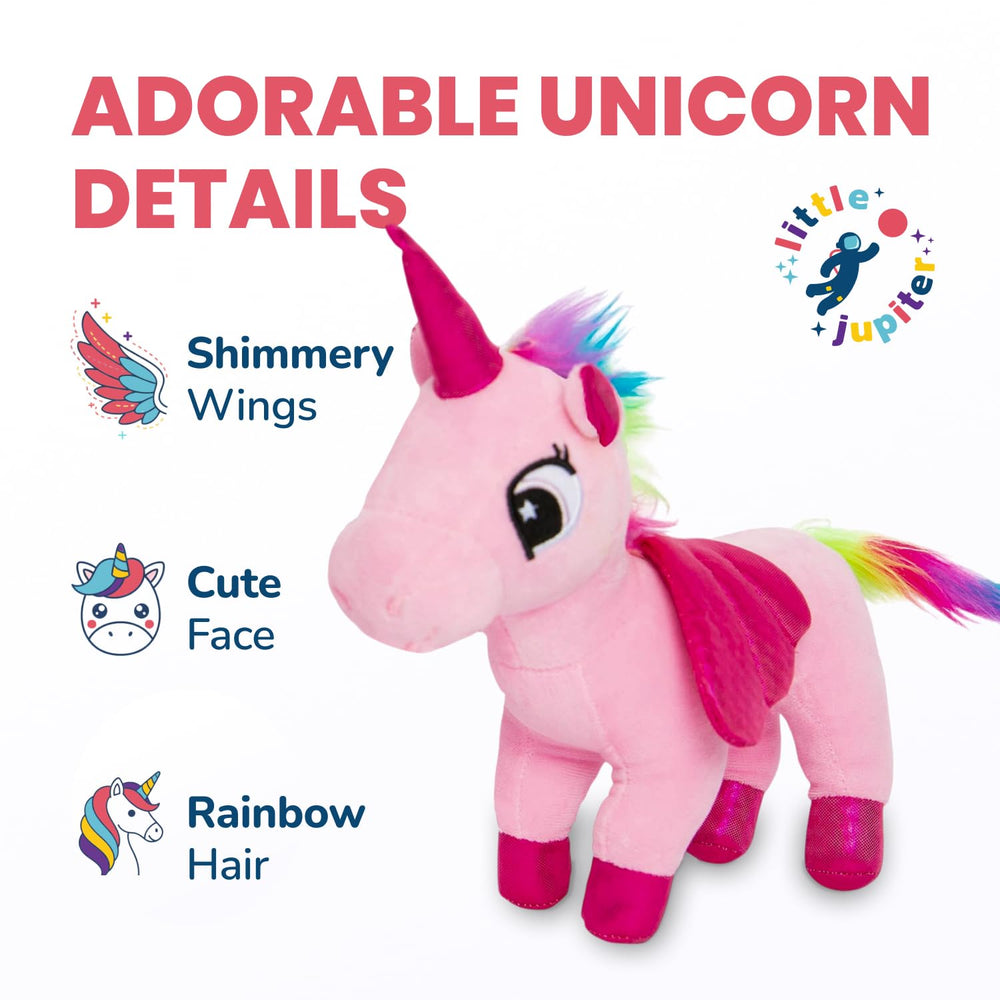 Little Jupiter soft polyester unicorn, a comforting cuddle friend for kids