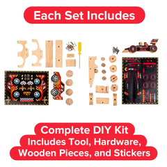 Little Jupiter two-car kit ready for shared woodworking and creative play