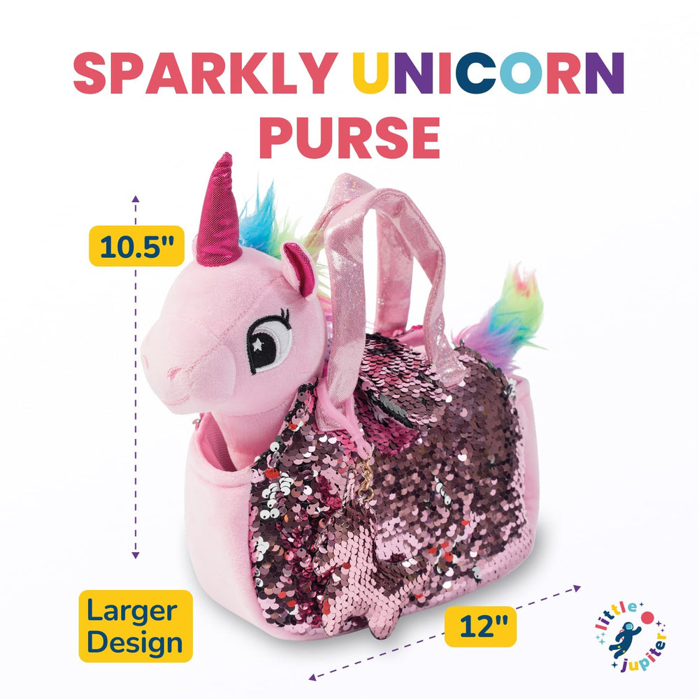 Little Jupiter unicorn purse charm, a cute accessory for outfits and play