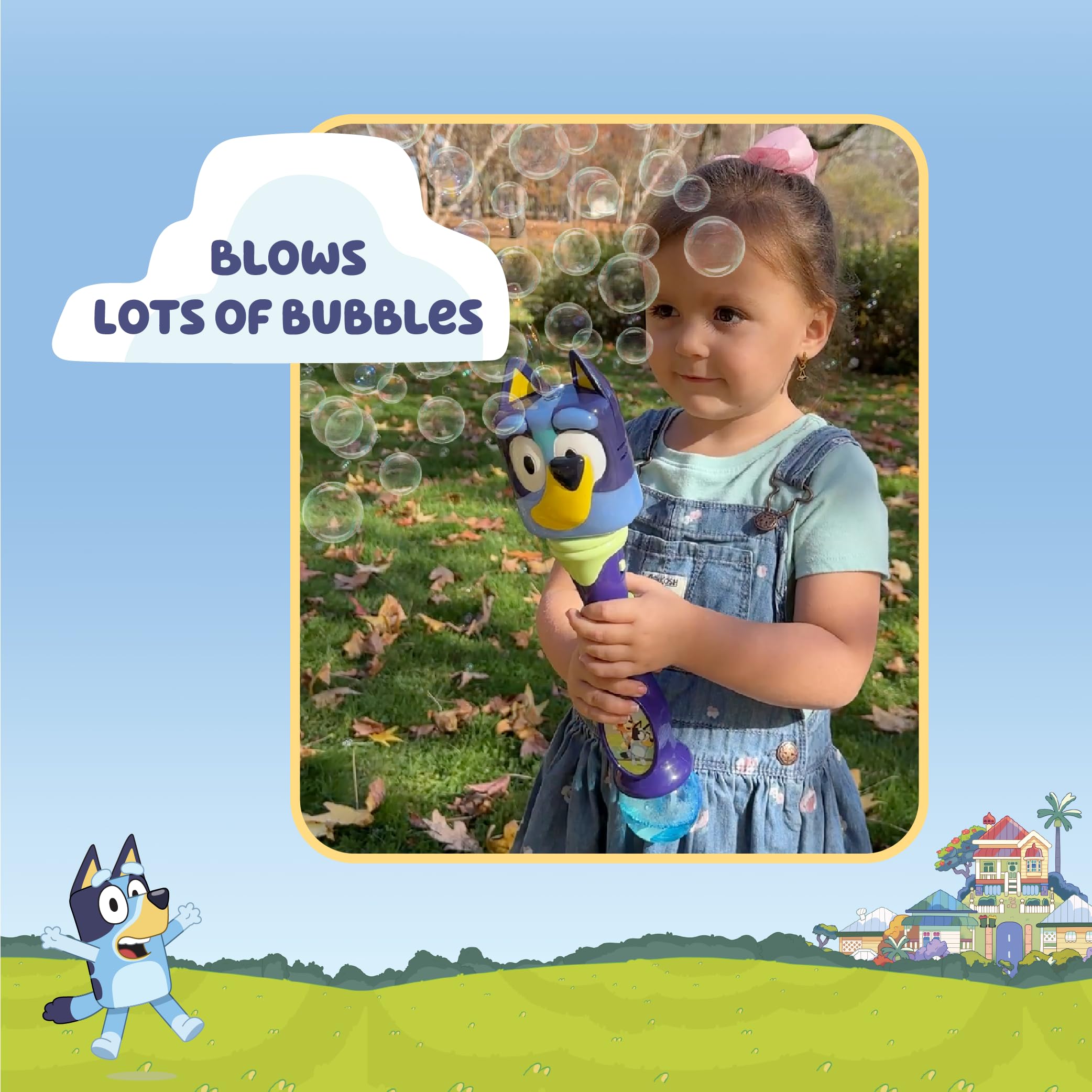 Little Kids BLUEY in-action wand showing on/off button for independent play.