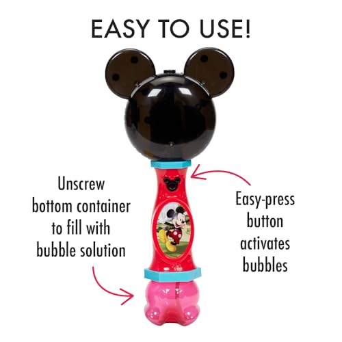 Little Kids Mickey Mouse 4 oz bubble solution included for fun outdoors or indoors.