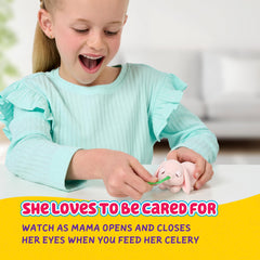 Care package accessories encourage brushing feeding and gentle petting