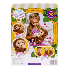 Mango the baby monkey with soft fur for gentle pretend play.