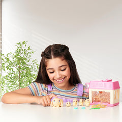 Little Live Pets playhouse door open and close display encouraging repeat unboxings and exploration.