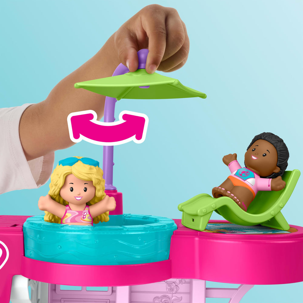 Includes two Barbie figures and three removable pieces for storytelling