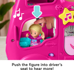 Little People Barbie Dreamcamper RV side deck opens to expand play space