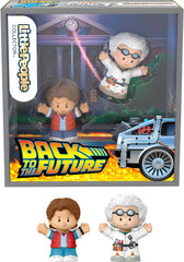 Little People Collector Marty McFly figure in 1985 outfit for display.