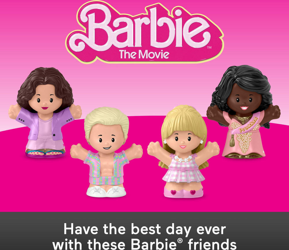 President Barbie in pink and gold dress figure for shelf styling