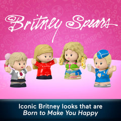 Britney Spears red bodysuit figure from Little People Collector for fan display