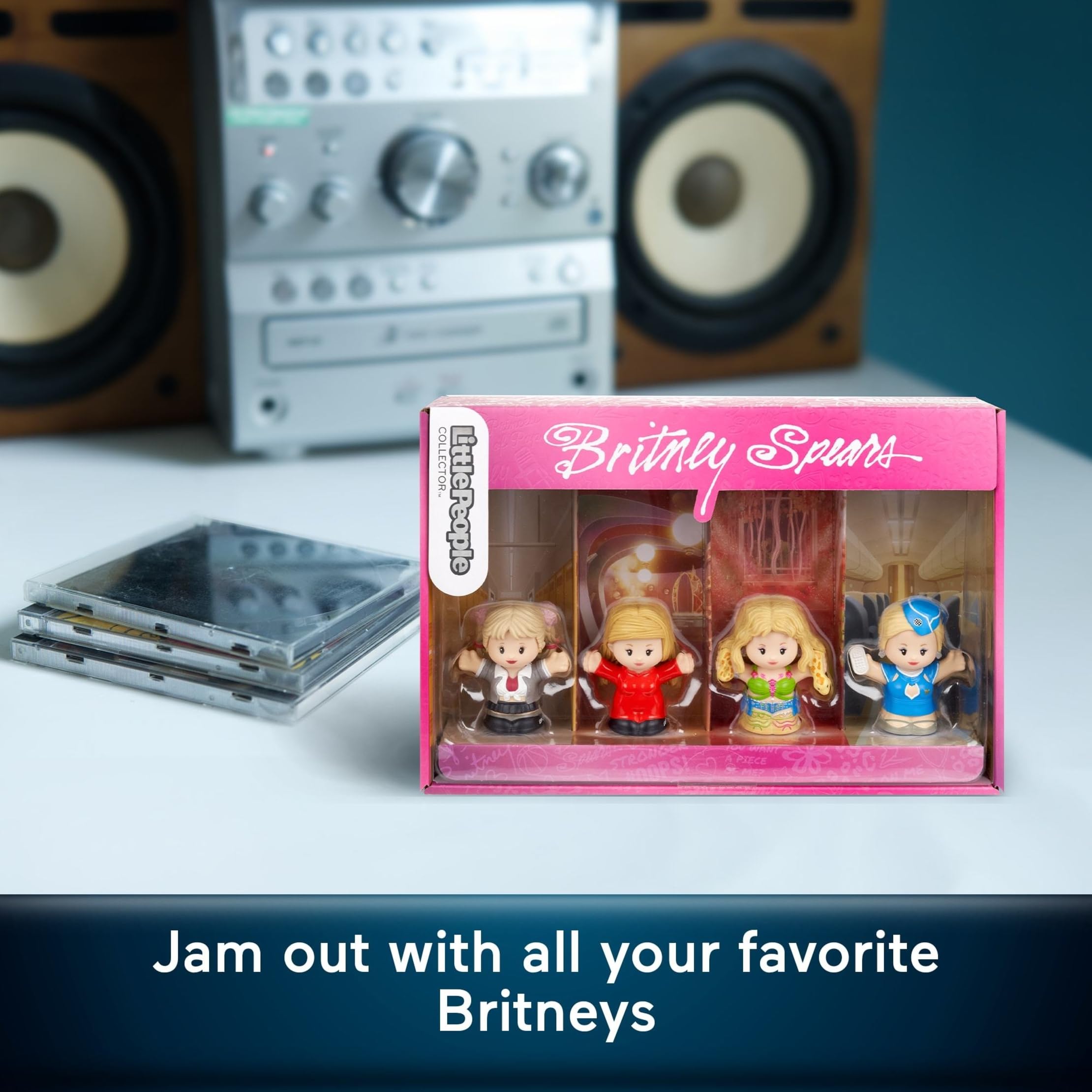Britney Spears snake-charmer figure highlighting iconic stage look for display