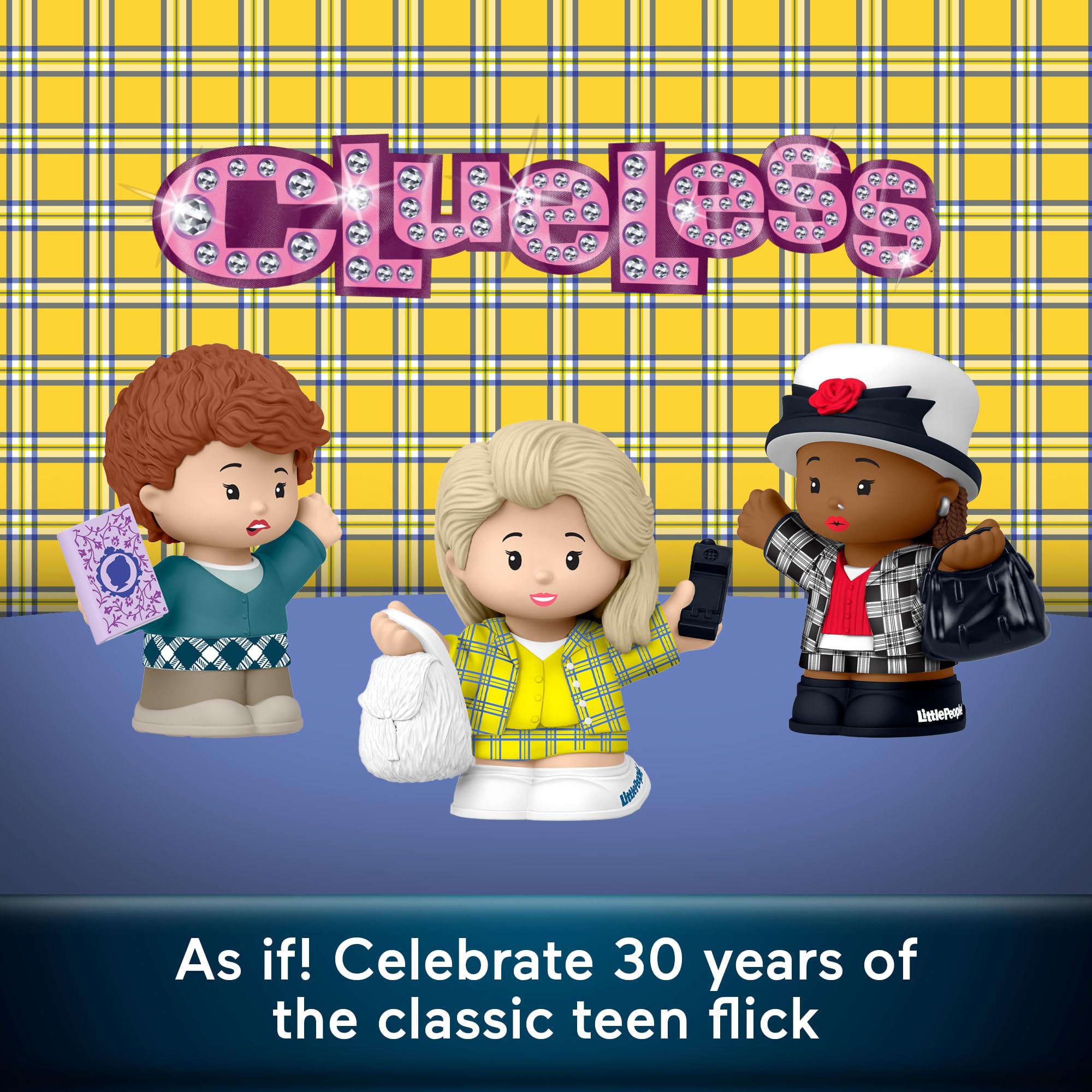 Little People Collector Dionne Davenport figure, iconic plaid look ideal for shelf decor.