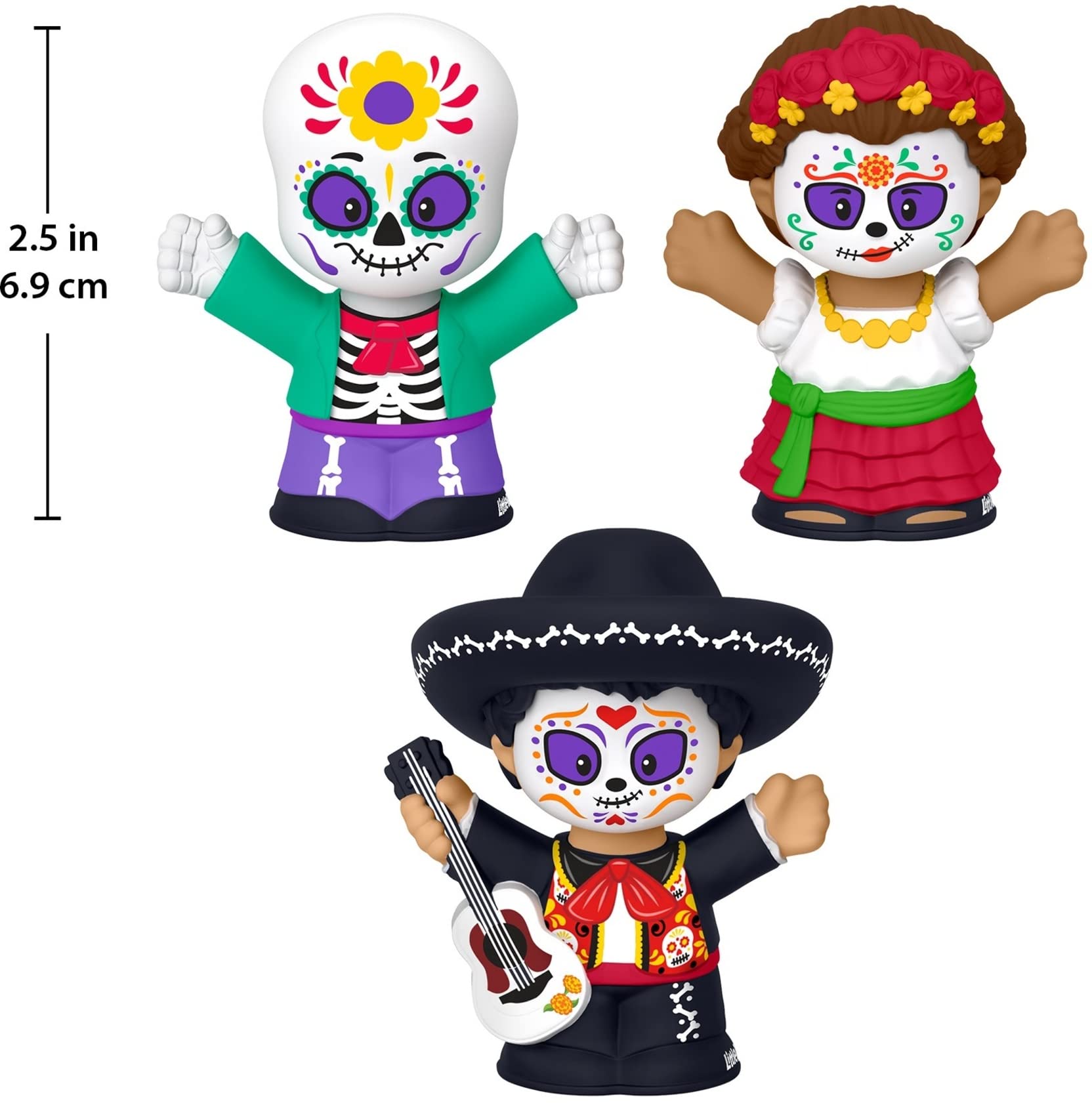 Little People Collector Día de Muertos foil lamination detail on packaging.
