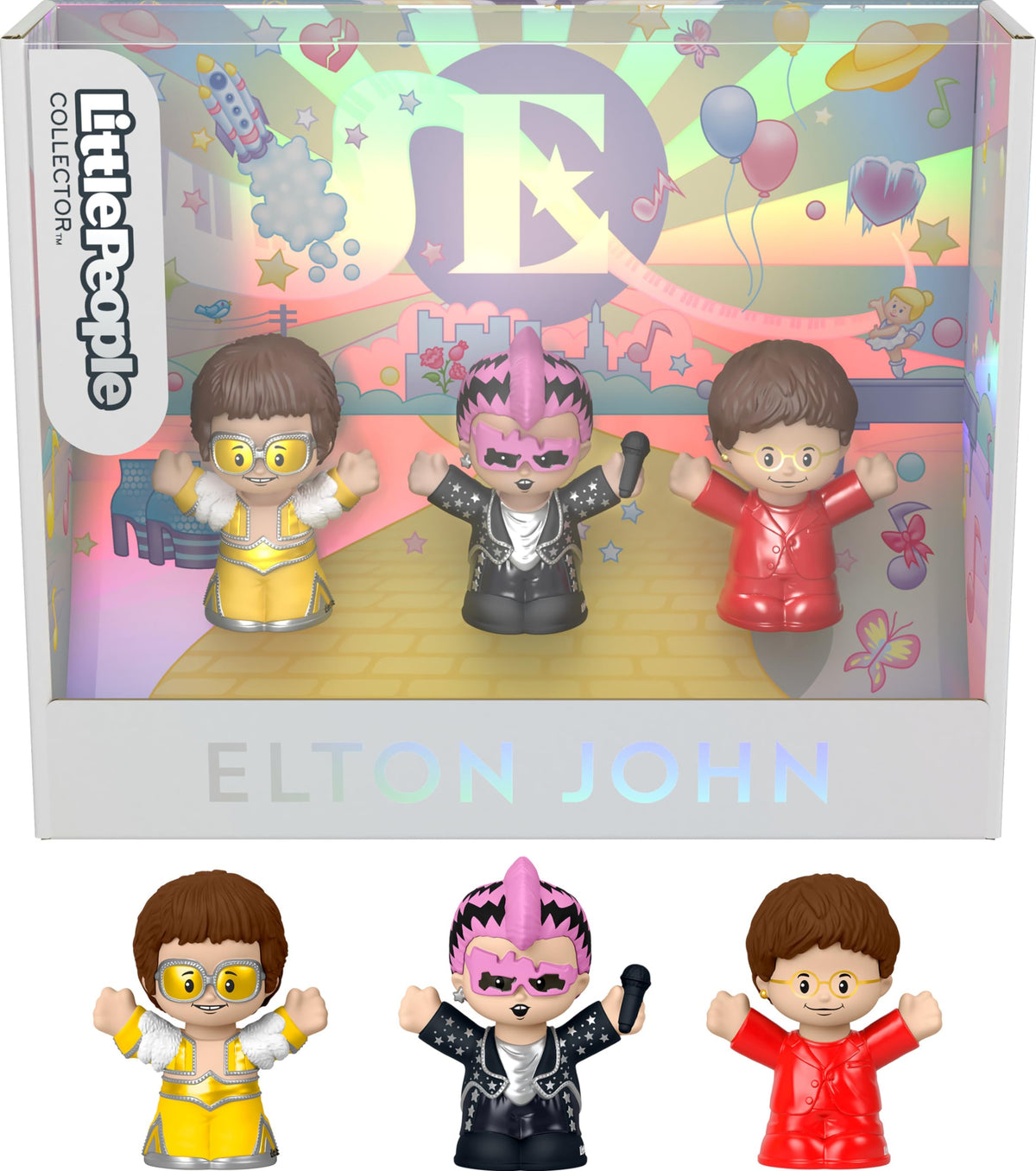 Little People Collector Elton John 1970s gold jacket figure for display and nostalgia
