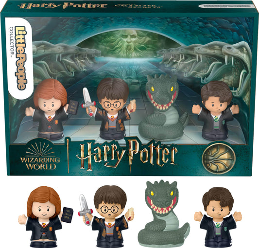 Little People Collector Harry Potter figure with Gryffindor sword for display.