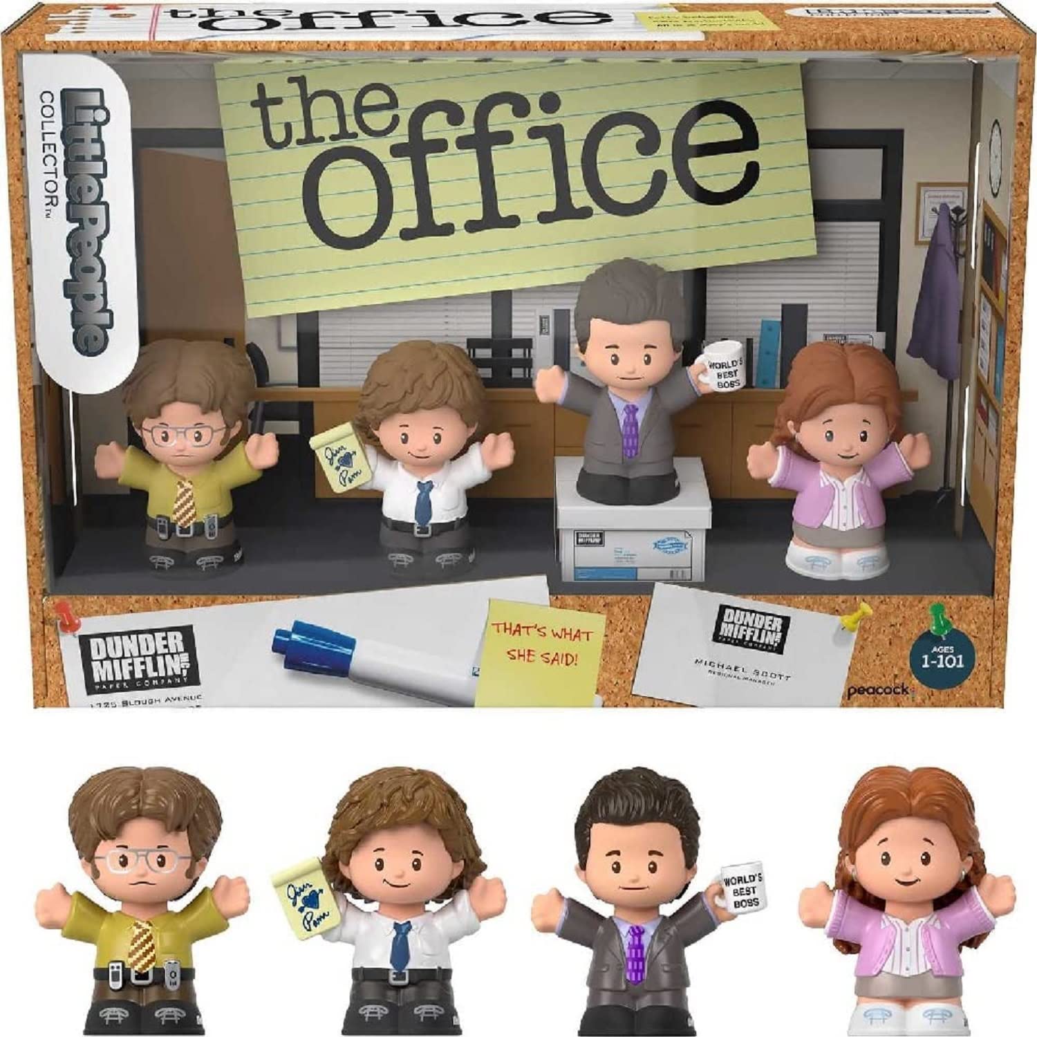 Little People Collector The Office set featuring Michael Scott for desk display.