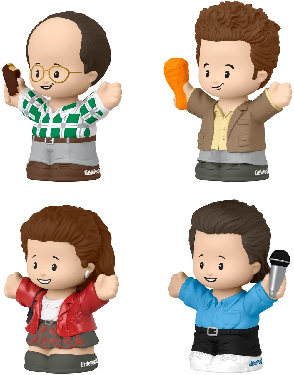 Little People Collector Seinfeld George figure with eclair for humorous display.