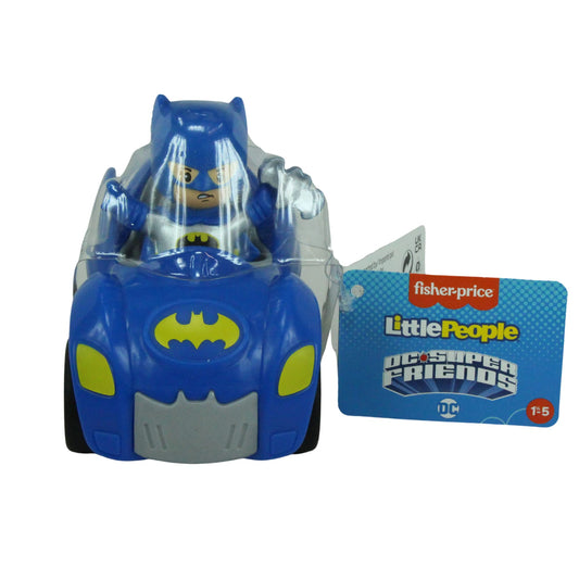 Little People DC Super Friends Batman Batmobile set with Batman figure ready for imaginative play