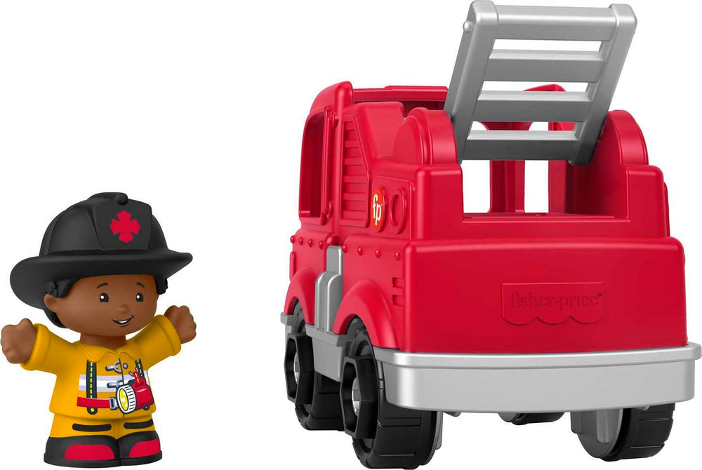 Little People Fisher-Price firetruck compact design fits tidy toy storage.