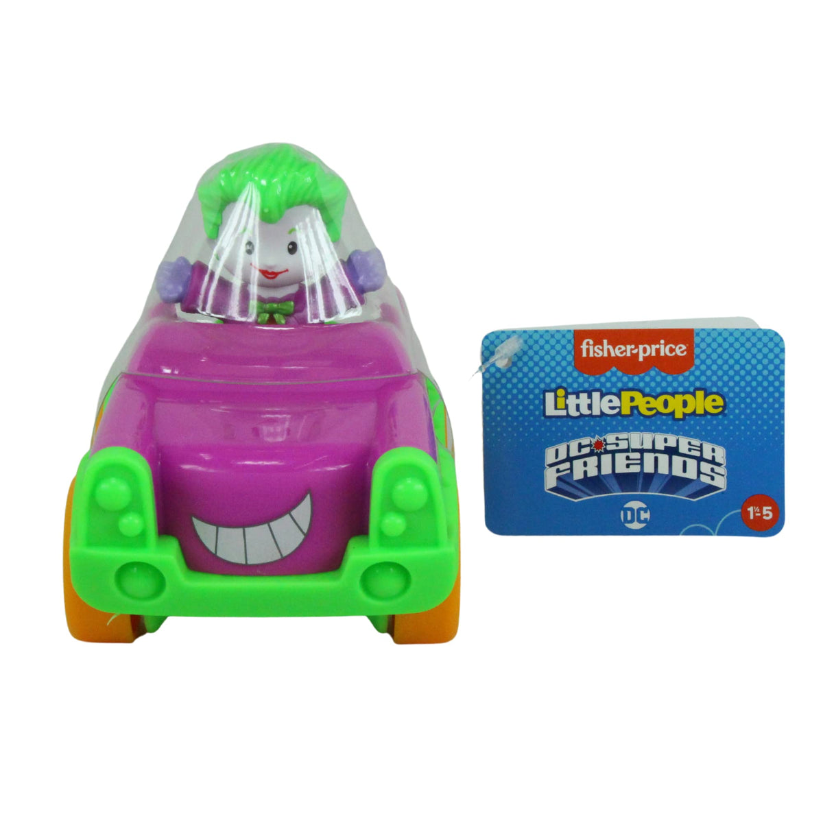 Little People Joker Jokermobile in motion inspires imaginative play and early motor skills.
